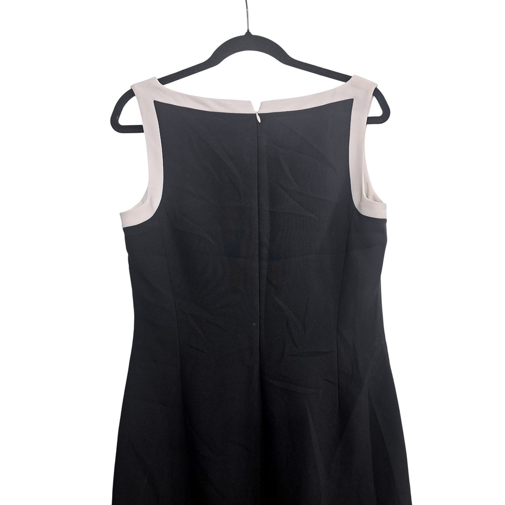 Ann Taylor Black White Sheath Dress size 10 Colorblock Sleeveless Career Office‎ - Picture 6 of 6